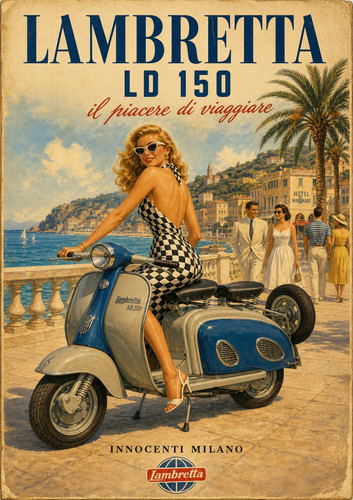 Classic lambretta scooter - lambretta,
