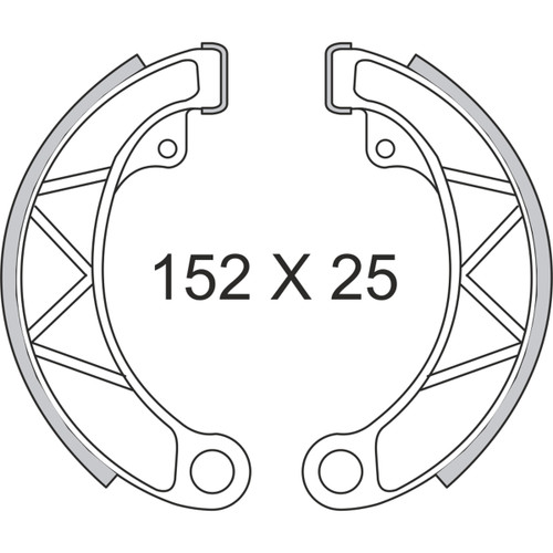 Pair front brake shoes - front,